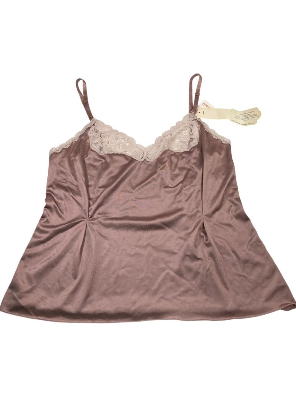 Vintage Vanity Fair Lace Cami Tank 36 Purple USA Lingerie Y2K Coquette Fairy